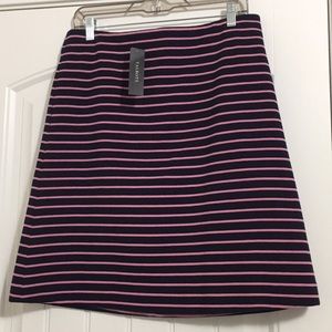 Talbots Striped Mini Skirt in Black and Pink
